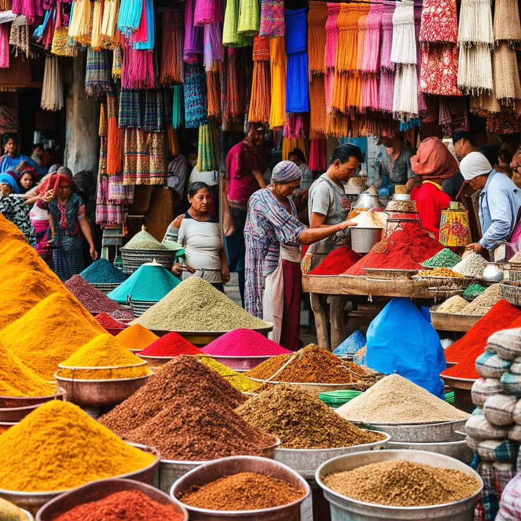 Vibrant Market Scene